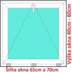 Plastov okna S SOFT rka 65 a 70cm x vka 40-60cm